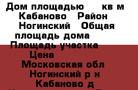 Дом площадью 130 кв.м, Кабаново › Район ­ Ногинский › Общая площадь дома ­ 130 › Площадь участка ­ 15 › Цена ­ 3 850 000 - Московская обл., Ногинский р-н, Кабаново д. Недвижимость » Дома, коттеджи, дачи продажа   . Московская обл.